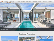 Tablet Screenshot of luxurylatchivillas.com